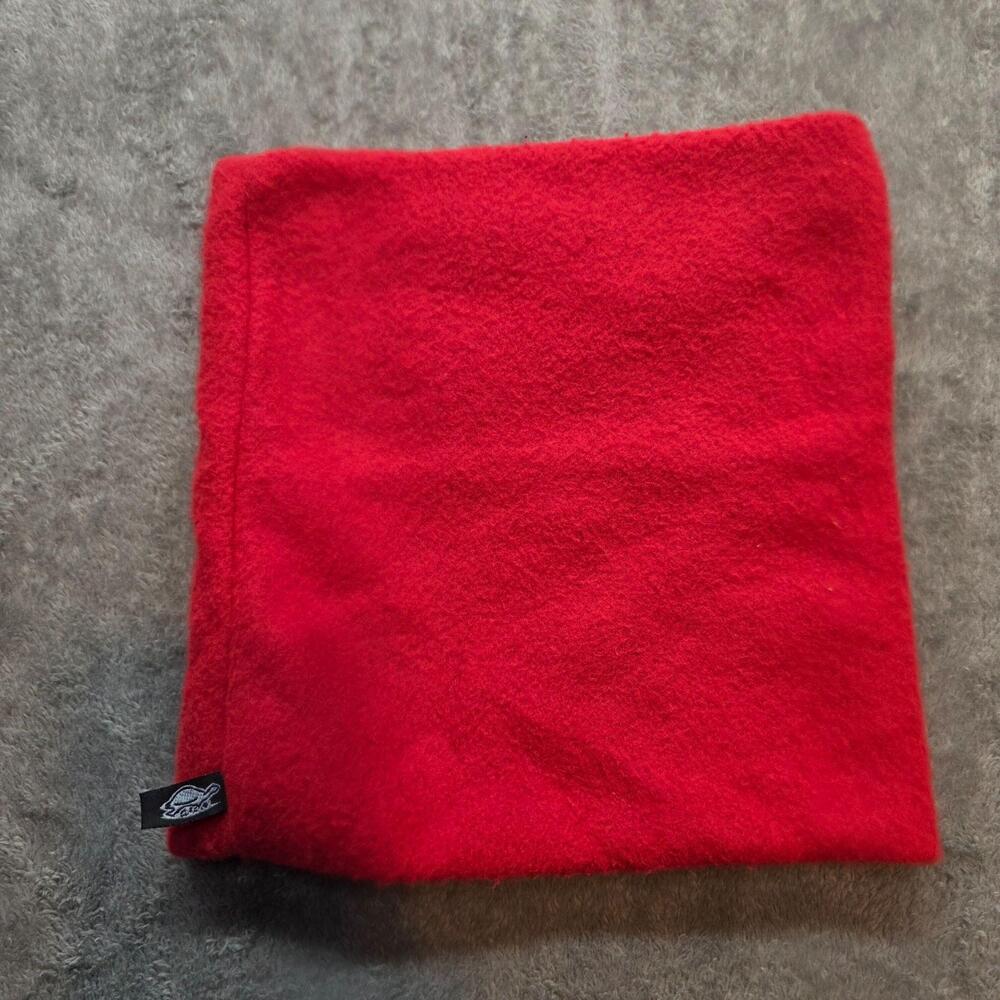 Turtle Fur Neck Warmer Mens One Size Red Fleece Cowl Snood Winter Scarf